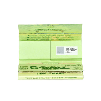 24PK DISPLAY - Cheech & ChongTM x G-ROLLZ Organic Hemp Papers & Tips-50pc/1 1/4 - Headshop.com