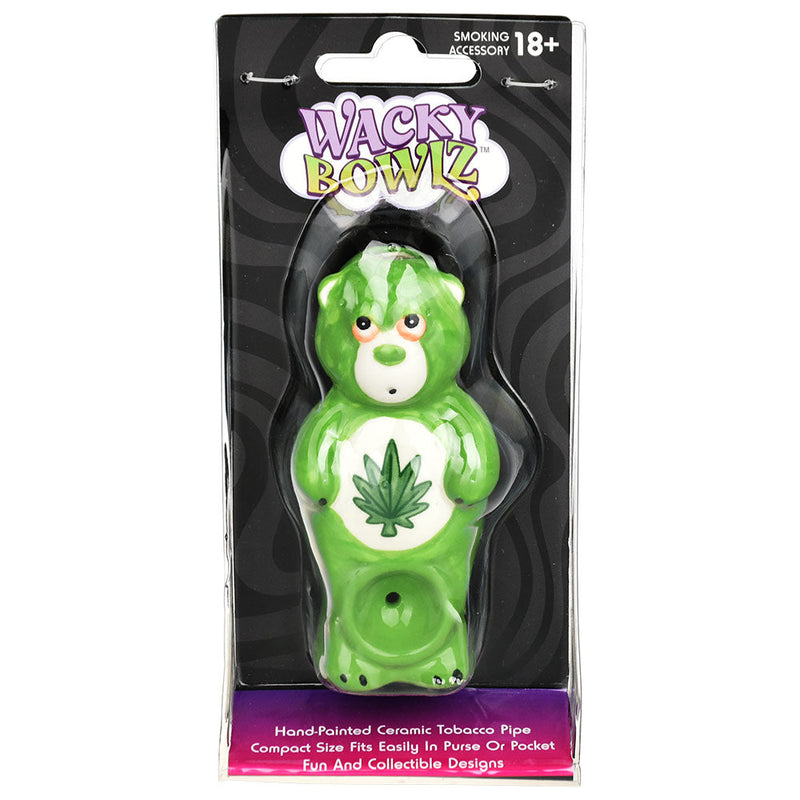 Wacky Bowlz Stoner Bear Ceramic Hand Pipe - 4" - Headshop.com