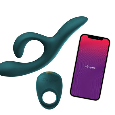 We-Vibe Date Night Special Edition Couple's Vibrator Set (Nova 2 & Pivot) Green Velvet