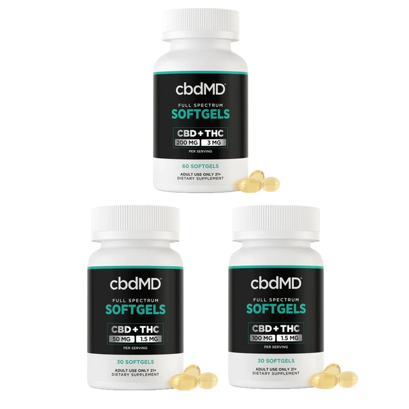 cbdMD Full Spectrum CBD Softgels - (1500MG - 6000MG) - Headshop.com