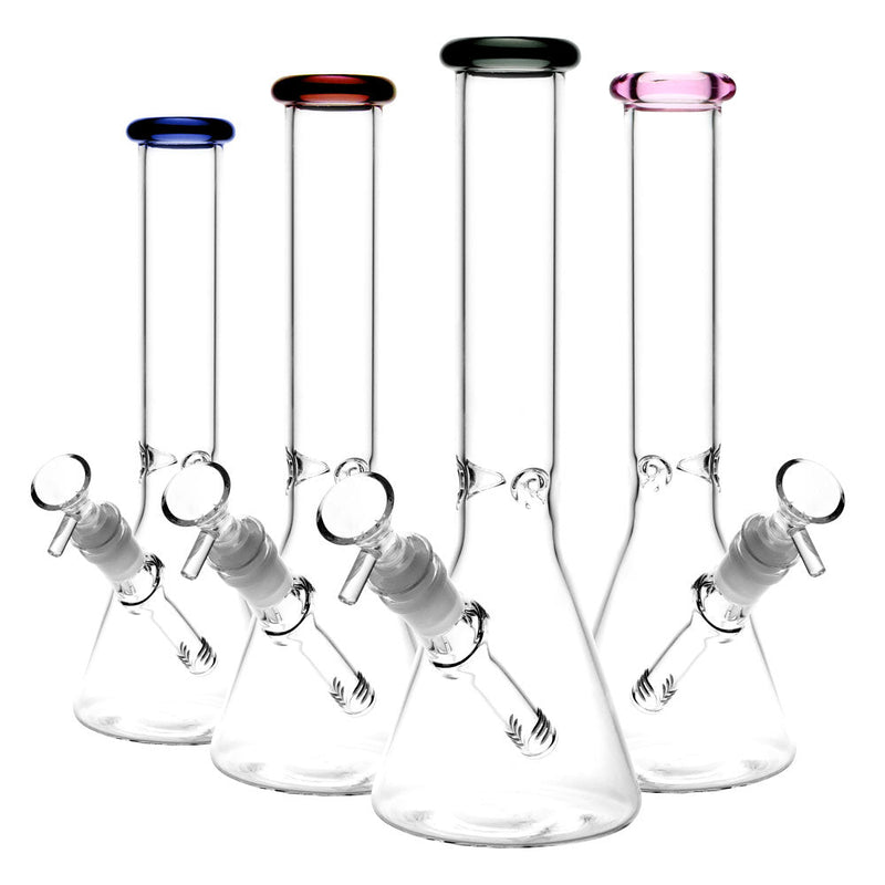 Glass Beaker Water Pipe - 11" / 14mm F / Colors Vary - Headshop.com