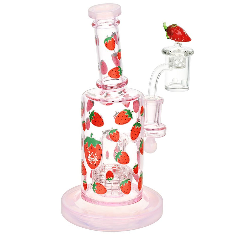 Pulsar Strawberry Cough Glow In The Dark Dab Rig Kit - 8" / 14mm F - Headshop.com