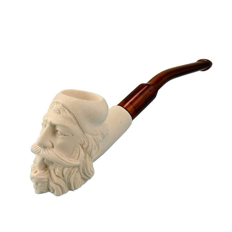 Hand Carved Small Meerschaum Pipe--Dunhill Head - Headshop.com