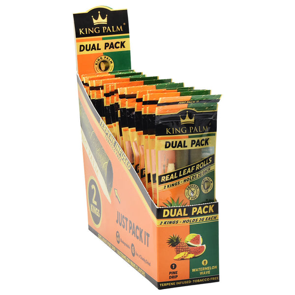 King Palm Hand Rolled Leaf Dual Pack King - Pine Drip / Watermelon 10PC