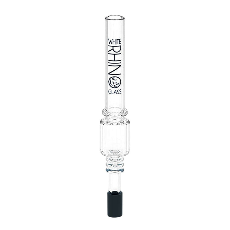 White Rhino Quartz Dab Straw V4 w/ Silicone Cap - 5" 25ct