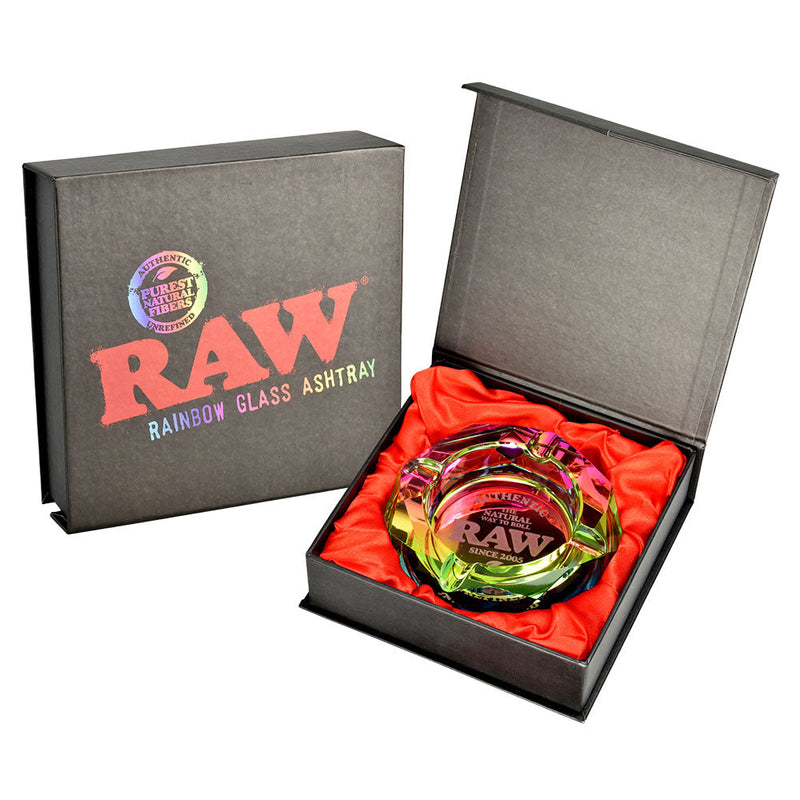 RAW Prism Glass Ashtray | 4.5" - Headshop.com