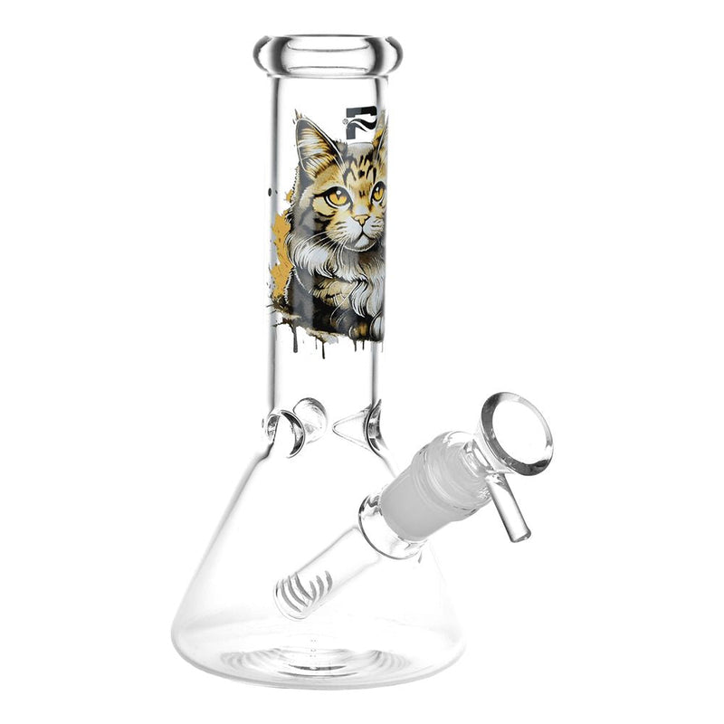 Pulsar Majestic Cat Glass Water Pipe - 7.75" / 14mm F - Headshop.com