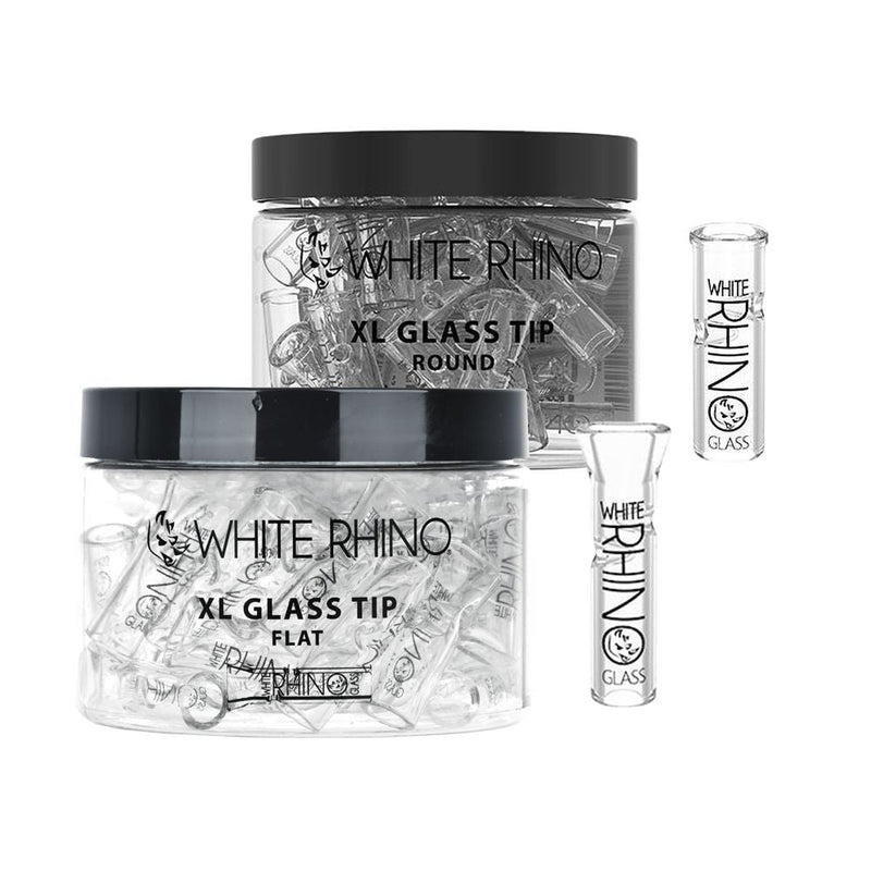 40CT JAR - White Rhino XL Glass Tip - Headshop.com