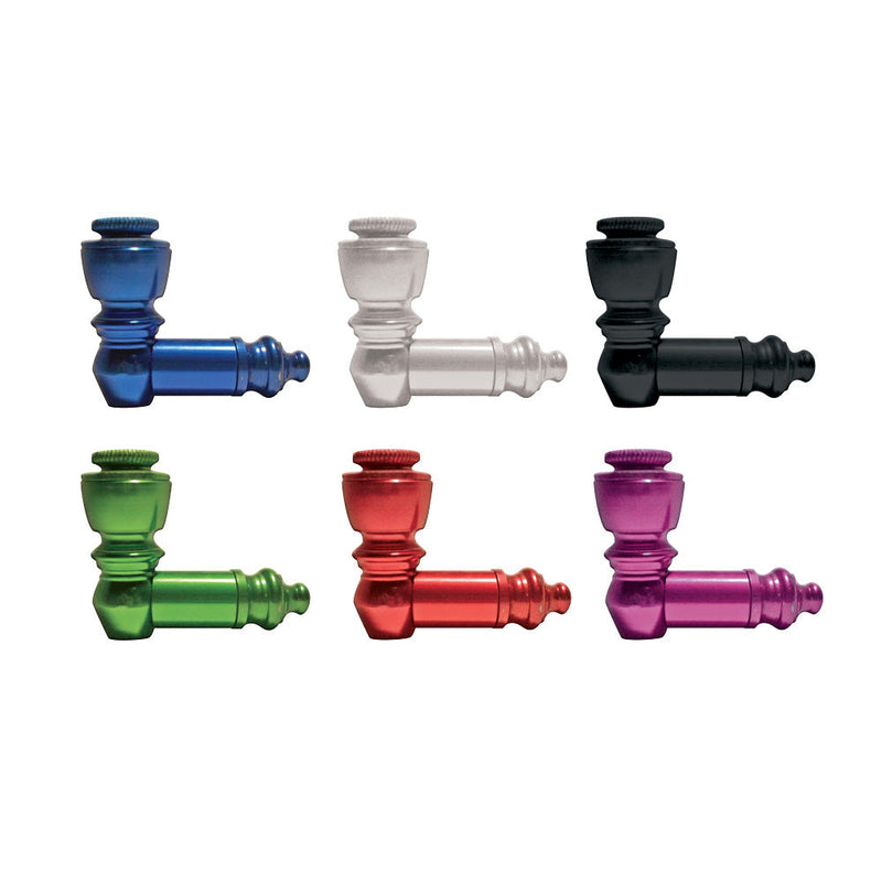 Aluminum Pipe w/ Lid - 1.85" / Colors Vary - Headshop.com