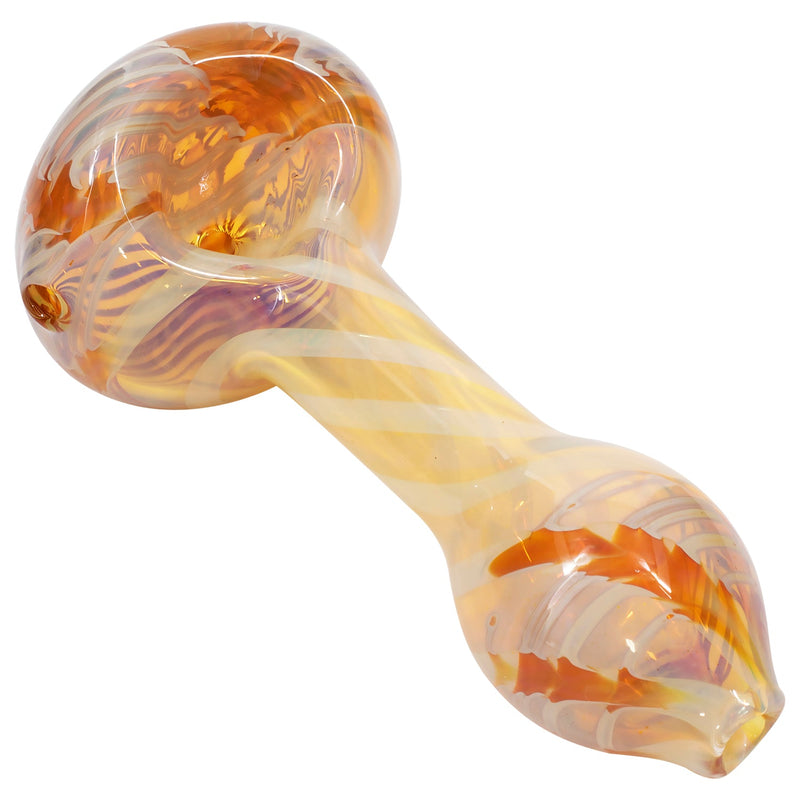 LA Pipes Twisty Cane Spoon Glass Pipe (Various Colors) - Headshop.com