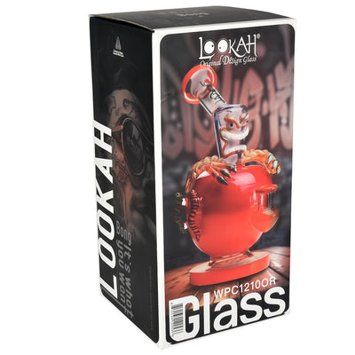 Lookah Glass Evil Apple Water Pipe - 8" / 14mm F / Colors Vary