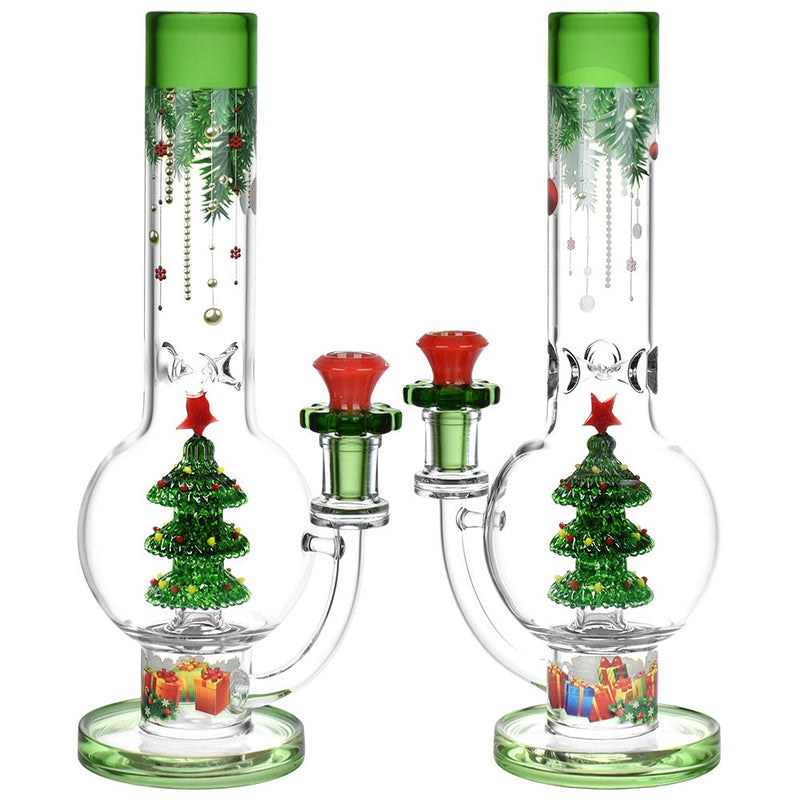 Christmas Cheer Glass Water Pipe - 11.75" / 14mm F - Headshop.com