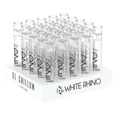 25CT DISPLAY - White Rhino Glass XL Chillum - 4.25" - Headshop.com