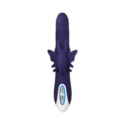 Evolved Put A Ring On It Rechargeable Silicone Dual Stimulator Blue