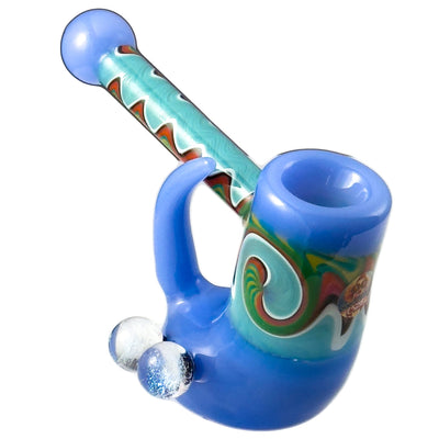 Crush Fang Bub Pipe w/Dual Galaxy Marbles (Various Colors) - Headshop.com