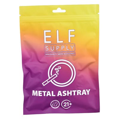 ELF Supply Metal Ashtray - 4.4" x 4.4" / Silver 6ct - Headshop.com