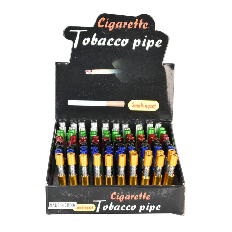 100PC DISP - Self Ejecting Metal Tobacco Taster / Assorted - Headshop.com