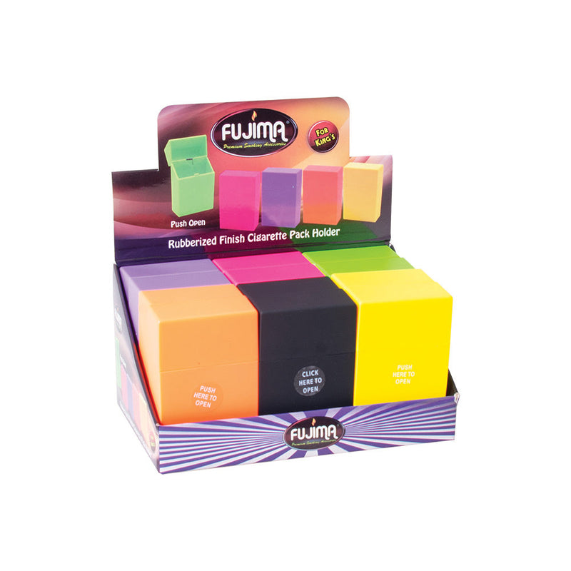 Colored Rubberize Cig. Pack Holder Kings - 12ct. - Headshop.com