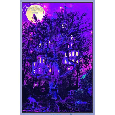 Treehouse Flocked Blacklight Poster - 23"x35" - Headshop.com