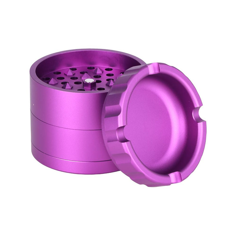 Aluminum Grinder with Ashtray Top - 4pc / 2.5" / Colors Vary