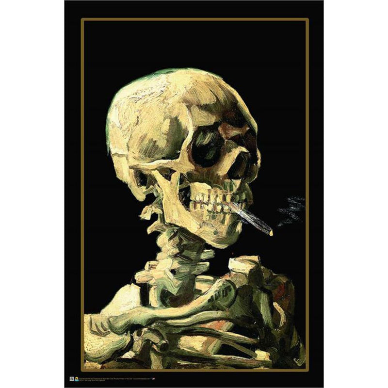 Smoking Skull By Vincent Van Gogh Poster - 24"x33"