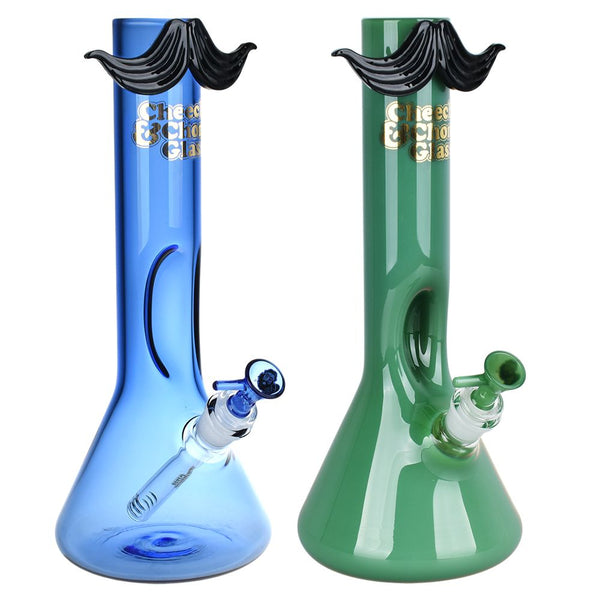 Cheech & Chong Glass Moustache Ride Beaker Bong | 12" | 14mm F