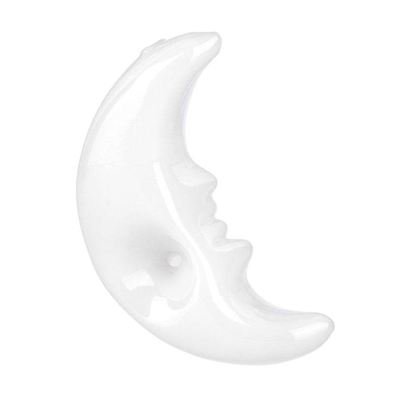 Crescent Moon Glass Hand Pipe - 4"