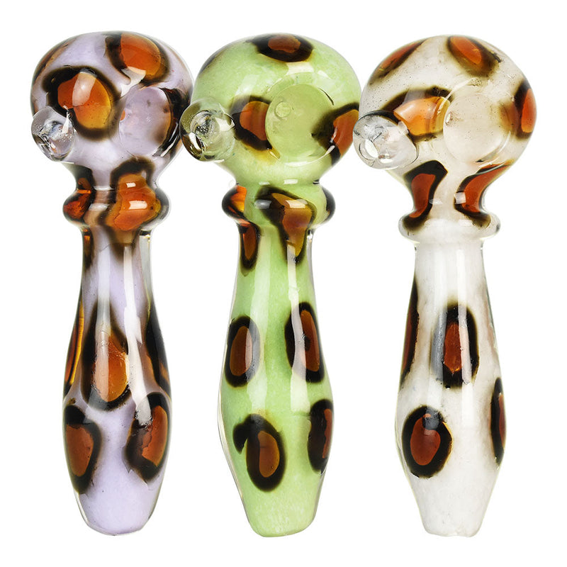 Leopard Spotted Spoon Pipe - 4.75"/Colors Vary - Headshop.com