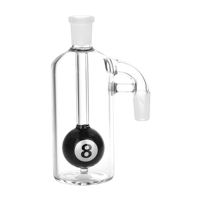 8-Ball Glass Ash Catcher | 5.25" | 14mm - Headshop.com