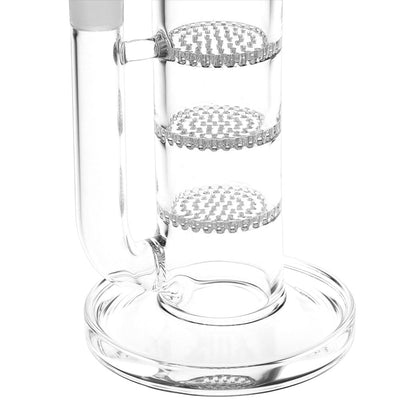 SeshGear Triple Honeycomb Perc Straight Tube Water Pipe - 15" / 14mm F / Colors Vary