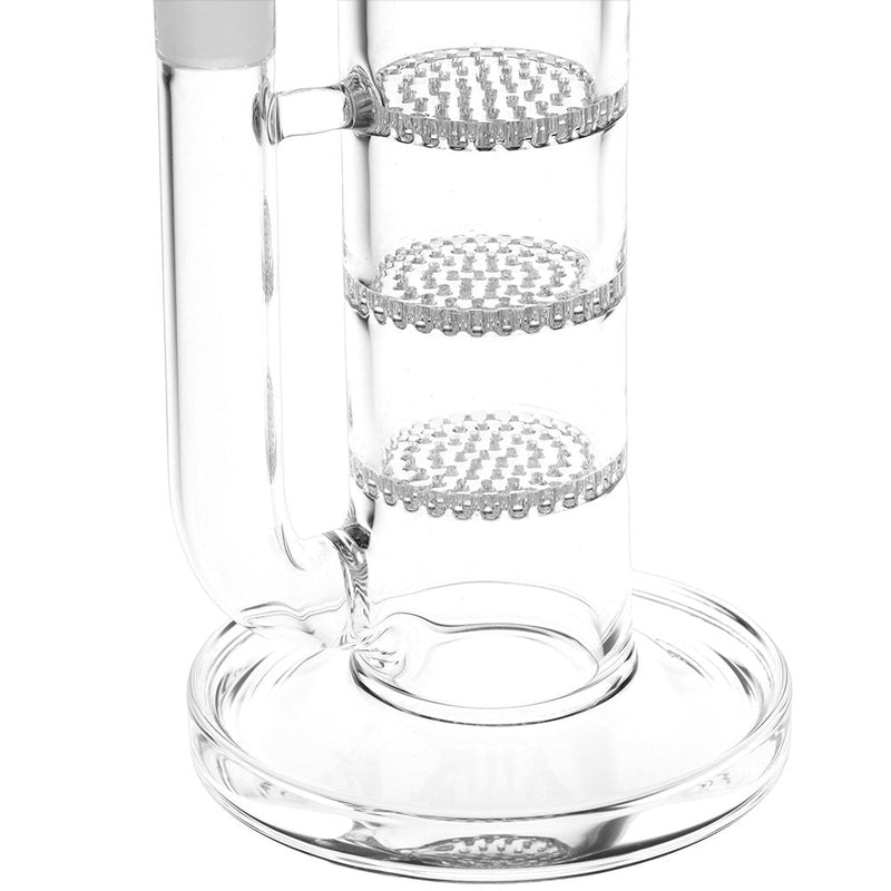 SeshGear Triple Honeycomb Perc Straight Tube Water Pipe - 15" / 14mm F / Colors Vary