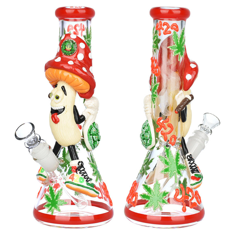 Stoney Shroom Bro 3D Painted Water Pipe | 10.25" | 14mm F - Headshop.com