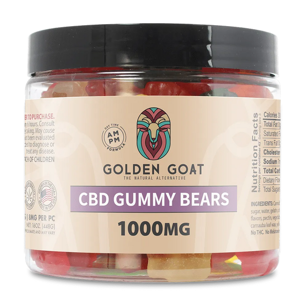 CBD Gummies 1000MG - Clear Bears - No Melatonin