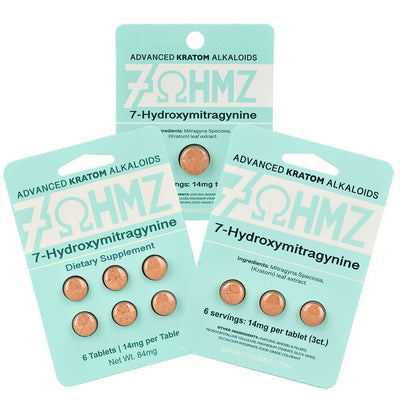 7-OHMZ Kratom Alkaloid 7-Hydroxymitragynine Tablets | 14mg | 20pk Display