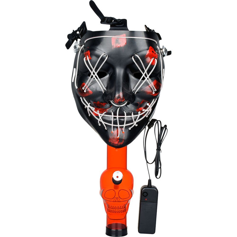 Scary Purge Light Up Gas Mask & Acrylic Water Pipe Set - 8" - Headshop.com