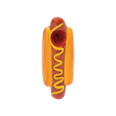 Wacky Bowlz Hot Dog Ceramic Hand Pipe | 4.5" - Headshop.com