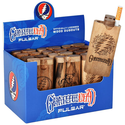 Grateful Dead Engraved Twist Top Wood Dugout - 4" / 12ct