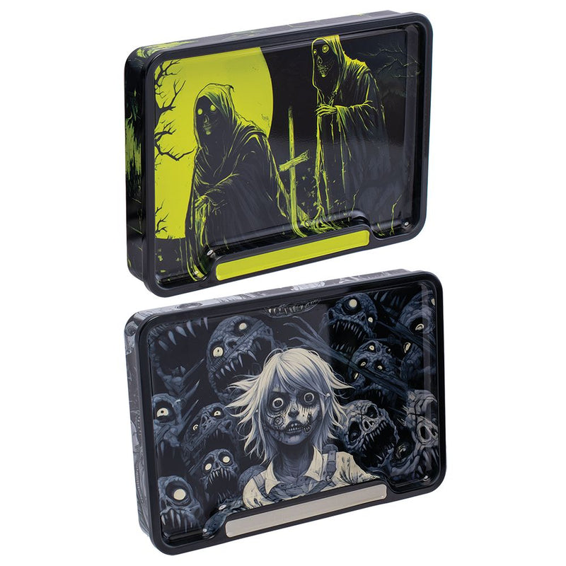 Fujima Rolling Tray Stash Box - Horror Designs / 8"x5.75" 6ct - Headshop.com