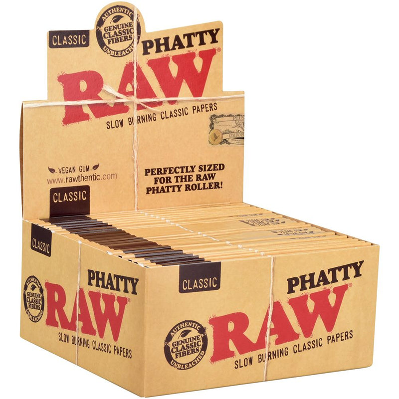 24PK DISPLAY - RAW Classic Rolling Papers - Phatty / 32pc - Headshop.com