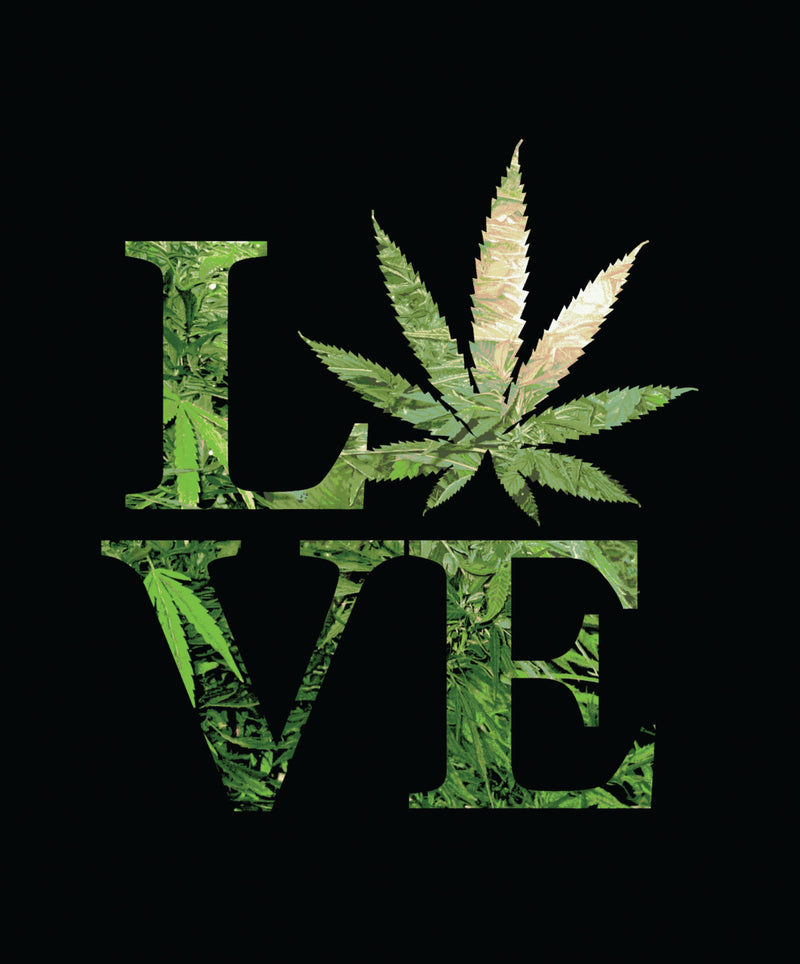 Love Weed Plush Fleece Blanket - Medium Weight - Headshop.com