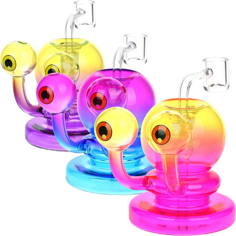 Neon Sponge Bob Pet Beastie Glass Dab Rig - 4" / 14mm F