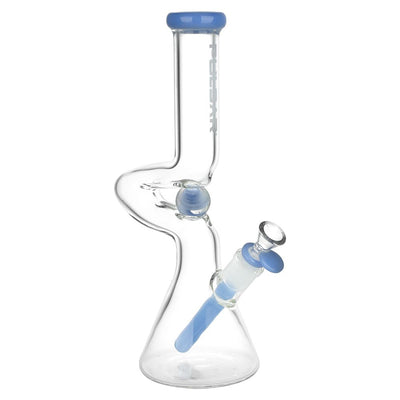 Pulsar Kinked Marble Glass Beaker Water Pipe | 12" | 14mm F - Headshop.com