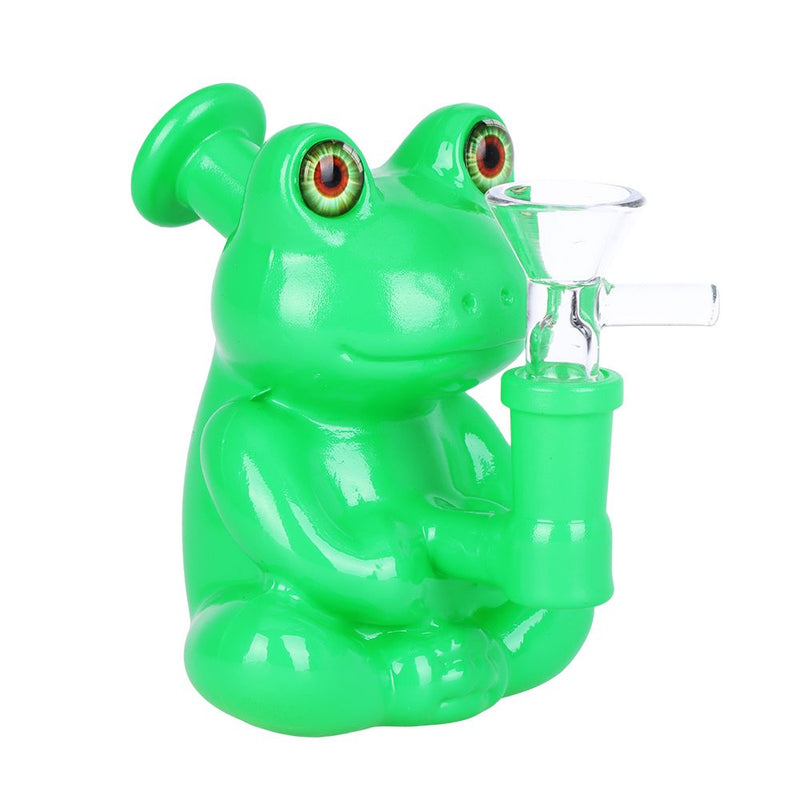 Froggy Glass Water Pipe - 4.25" / 14mm F / Colors Vary