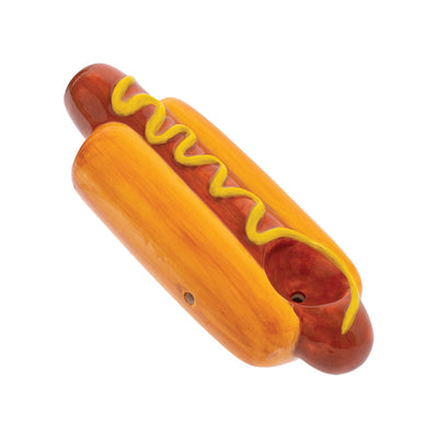 Wacky Bowlz Hot Dog Ceramic Hand Pipe | 4.5" - Headshop.com