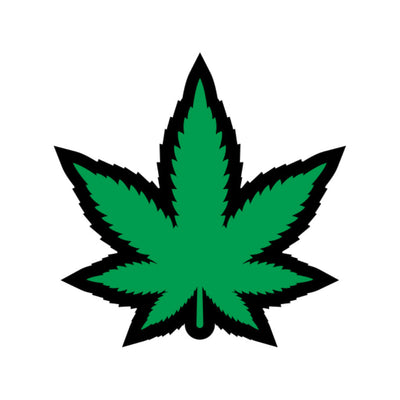 Weed Pin Green Marijuana Leaf