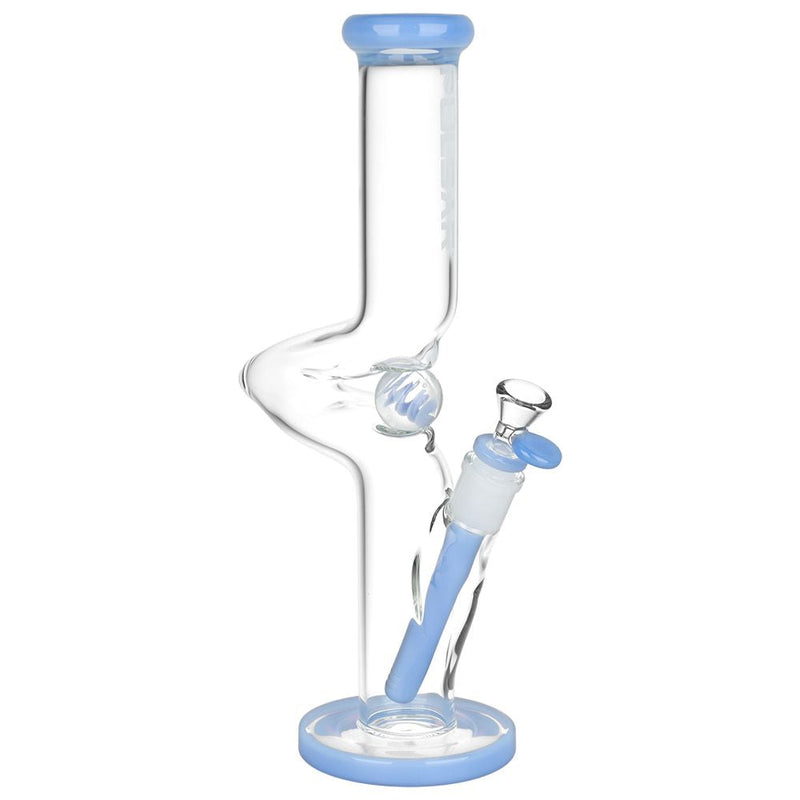 Pulsar Kinked Marble Straight Tube Glass Water Pipe - 12.75" / 14mm F