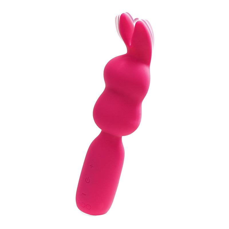 VeDO Hopper Bunny Rechargeable Silicone Mini Wand Vibrator Pink