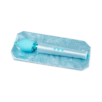 Le Wand All That Glimmers Petite Rechargeable Vibrating Massager Special Edition Set Light Blue