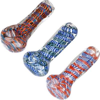 End Of My Rope Square Stem Glass Spoon Pipe - 3.5" / Colors Vary - Headshop.com