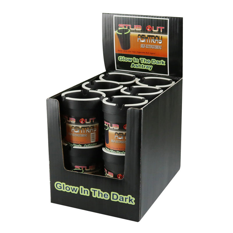 Self-Extinguishing Ashtray - Glow - 12PC DISPLAY - Headshop.com